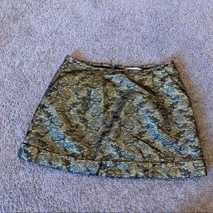 Mischen quilted gold mini skirt